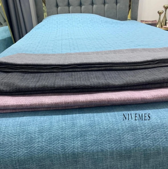 NİVEMESHOME TURKUAZ 200X230 TEK PİKE ÖRTÜSÜ ÇİFT KİŞİLİK - 5