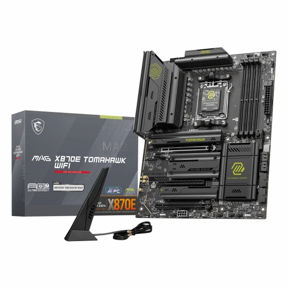 MSI MAG X870E Tomahawk WiFi DDR5 (8400MHz)OC M.2 HDMI/USB-C PCIe 5.0 AM5 ATX Anakart ürün görseli 1