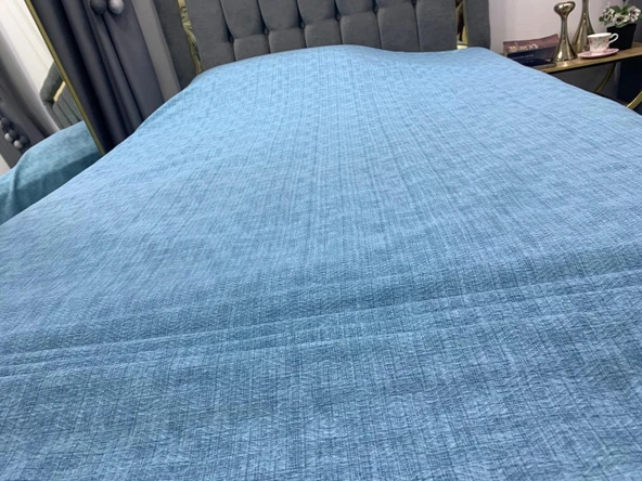 NİVEMESHOME TURKUAZ 200X230 TEK PİKE ÖRTÜSÜ ÇİFT KİŞİLİK - 4