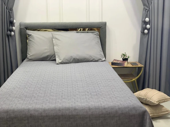 NİVEMESHOME GRİ 160X230 TEK PİKE ÖRTÜSÜ TEK KİŞİLİK - 5