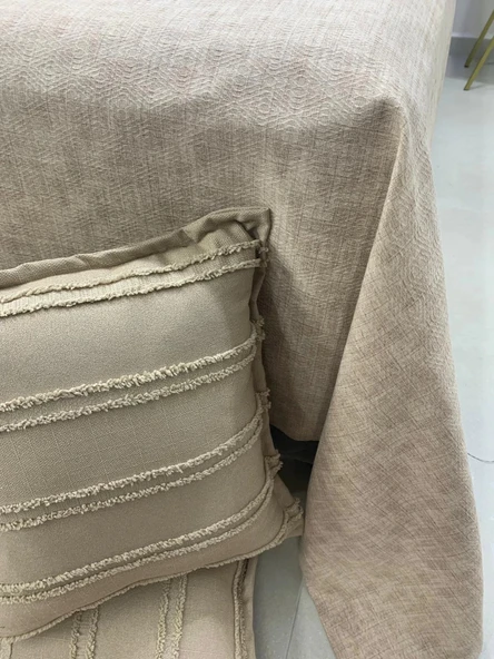 NİVEMESHOME BEJ 200X230 TEK PİKE ÖRTÜSÜ ÇİFT KİŞİLİK - 5