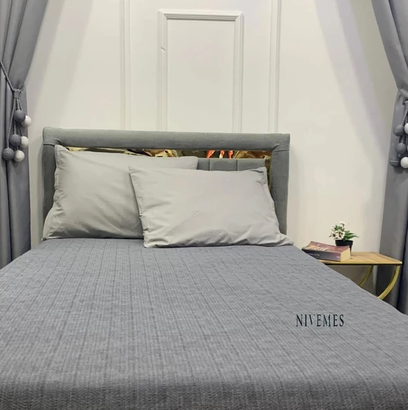 NİVEMESHOME ANTRASİT 200X230 TEK PİKE ÖRTÜSÜ ÇİFT KİŞİLİK - 6