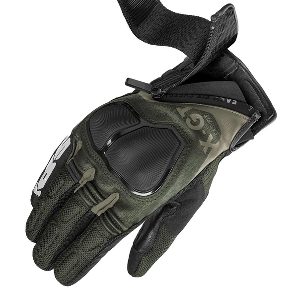 SPIDI X-GT DERİ ELDİVEN SİYAH HAKİ - Resim 2