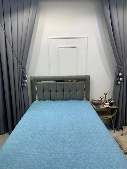 NİVEMESHOME TURKUAZ 200X230 TEK PİKE ÖRTÜSÜ ÇİFT KİŞİLİK - 3