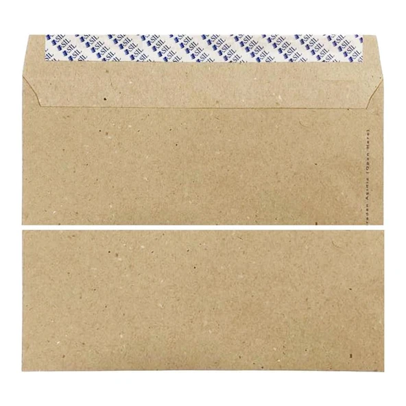 Elitstore Diplomat Zarf Kraft Penceresiz 90 gr. 10.5 cm x 24 cm 100'lü Paket - 1