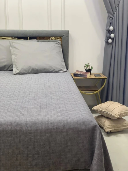 NİVEMESHOME GRİ 160X230 TEK PİKE ÖRTÜSÜ TEK KİŞİLİK - 4