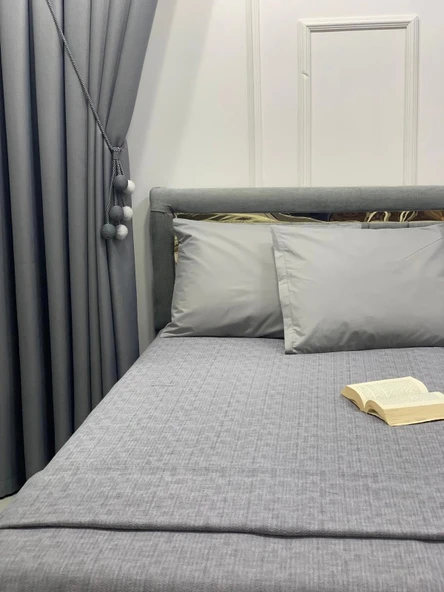 NİVEMESHOME GRİ 200X230 TEK PİKE ÖRTÜSÜ ÇİFT KİŞİLİK - 6