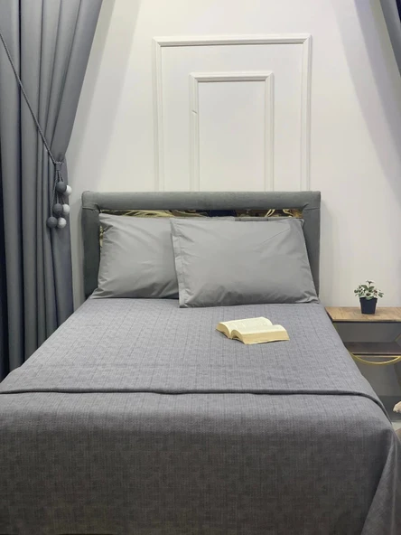 NİVEMESHOME GRİ 200X230 TEK PİKE ÖRTÜSÜ ÇİFT KİŞİLİK ürün görseli