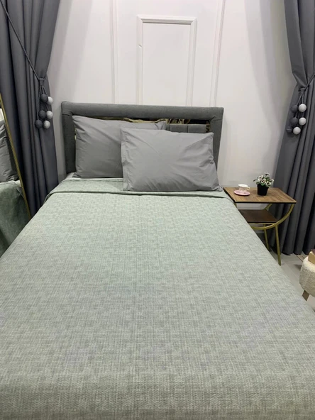 NİVEMESHOME YEŞİL 200X230 TEK PİKE ÖRTÜSÜ ÇİFT KİŞİLİK - 6