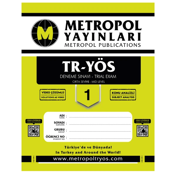 TR-YÖS DENEME SINAVLARI (ORTA SEVİYE) (15 FASİKÜL DENEME) - Resim 3