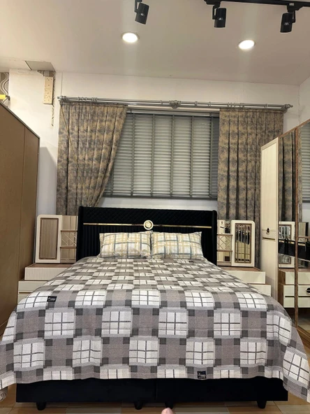 NİVEMESHOME KAHVE DESENLİ 160X230 TEK PİKE ÖRTÜSÜ TEK KİŞİLİK - 3