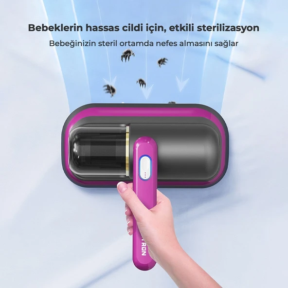 Neutron Anti Alerjen UV Işınlı Şarjlı Yatak ve Koltuk El Süpürgesi - 3