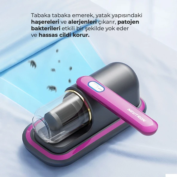 Neutron Anti Alerjen UV Işınlı Şarjlı Yatak ve Koltuk El Süpürgesi - 6