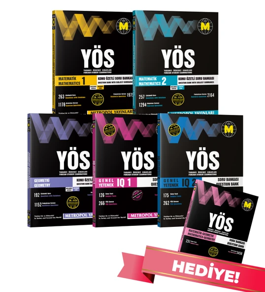 TR-YÖS SET-2 (TÜM DERSLER BAŞLANGIÇ SEVİYESİ SORU BANKASI SETİ) ürün görseli 1