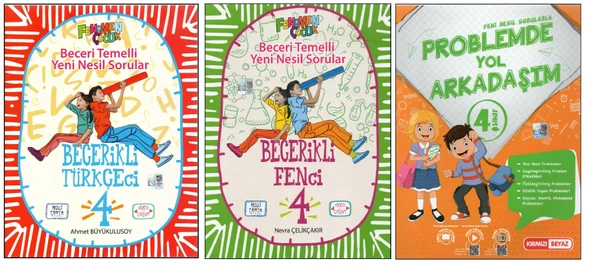 FENOMEN Ç. 4. SINIF BECERİKLİ TÜRKÇECİ+BECERİKLİ FENCİ+KIRMIZI BEYAZ PROBLEMDE YOL A. (3 KİTAP)