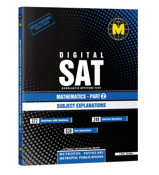 DIGITAL SAT SET-3 (MATHEMATICHS PART 1-2 BOOKS SET) - Resim 3