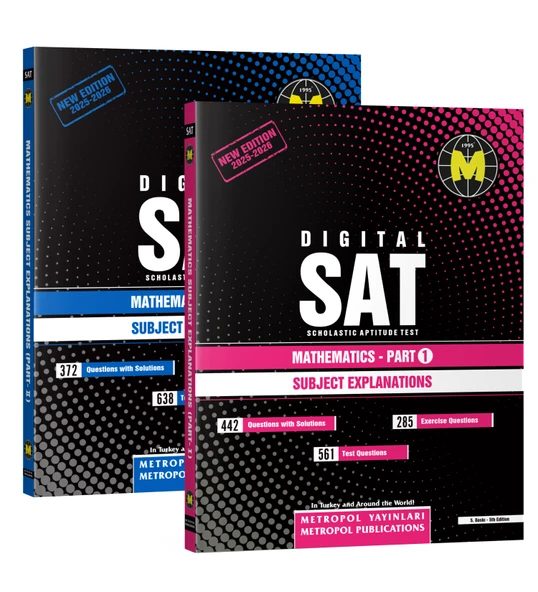 DIGITAL SAT SET-3 (MATHEMATICHS PART 1-2 BOOKS SET) ürün görseli 1