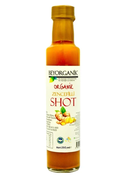 Beyorganik Organik Zencefilli Shot 250 ml
