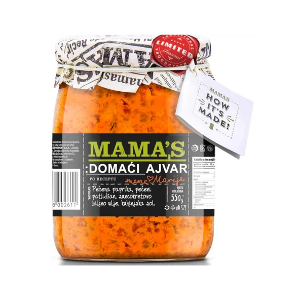 Mama's Ajvar Acısız 550 gr