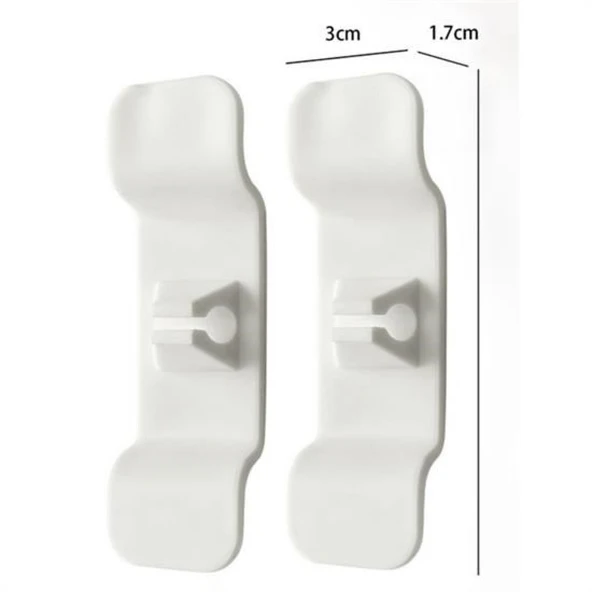 Buffer 6'lı Pratik Kablo Toparlayıcı Yapışkanlı Klips Mutfak Air Fryer Kettle Kahve Tost Makinası - Resim 4