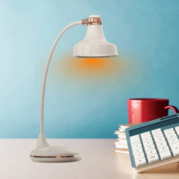 Buffer® Dokunmatik 3 Farklı Led Işıklı Çalışma Masası Üstü Lamba - 4