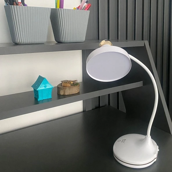 Buffer® Dokunmatik 3 Farklı Led Işıklı Çalışma Masası Üstü Lamba - 3