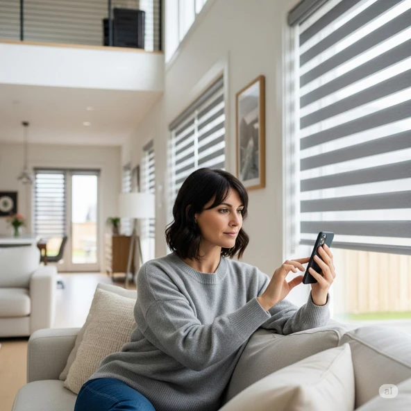 ROVLİNE AKILLI PERDE MOTORU RV200 (Stor perde zincire montaj) - Resim 7