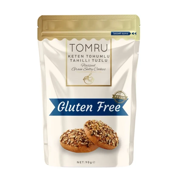 Tomru Glutensiz Tahıllı Tuzlu Kurabiye 90 gr ürün görseli 1