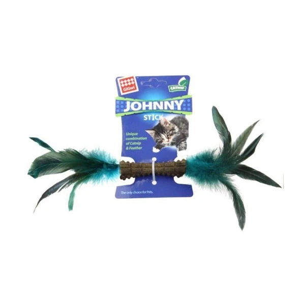 Gigwi Johnny Stick Catnipli Doğal Yeşil Çift Tüylü Kedi Oyuncağı