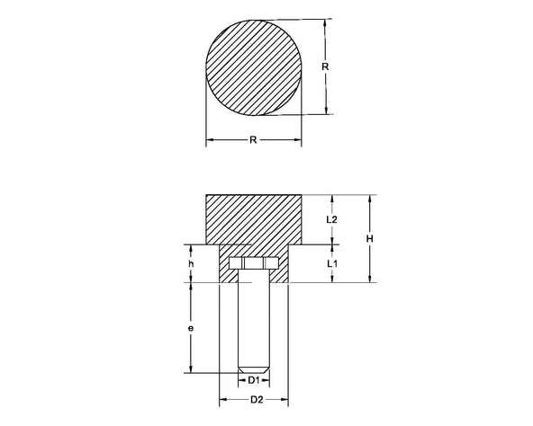 Plastik Tırtırlı Düğme Cıvatalı No:2 M8x25 - 2