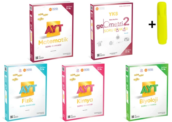 ÜçDörtBeş Yayınları AYT Matematik Geometri Fizik Kimya Biyoloji Soru Bankası Yeni ürün görseli