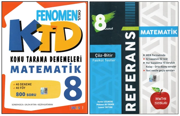 FENOMEN 8. SINIF KTD MATEMATİK+NEWTON REFERANS MATEMATİK (2 KİTAP) ürün görseli