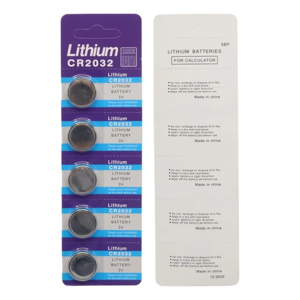 POWERMASTER PM-9534 CR2032 3 VOLT LİTYUM PARA PİL (5'Lİ PAKET) - 1