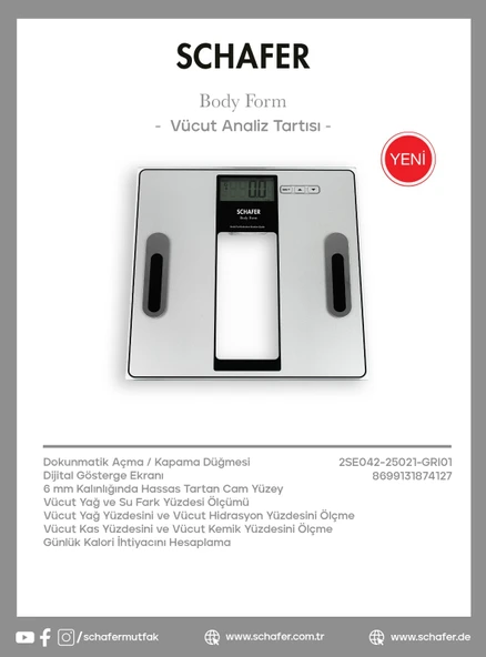 Schafer Body Form Vücut Analiz Tartısı - Baskül - 2