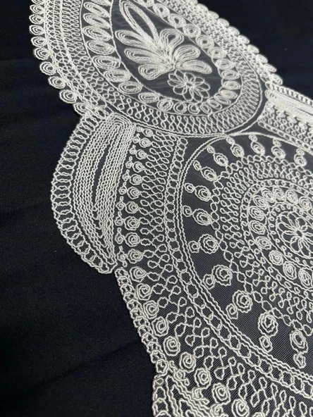 NİVEMESHOME EKRU İŞLEMELİ RUNNER - 2