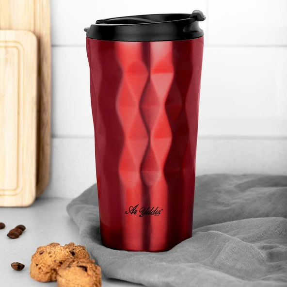 Aryıldz Prizma Bardak Termos Kırmızı 350 Ml 224342 - 2