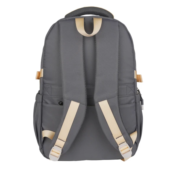 Relaxion Yeni Sezon Kalemlikli Gri-Sarı Premium Okul Sırt Çanta 1512 - Resim 5