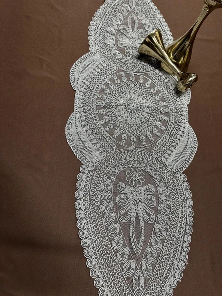 NİVEMESHOME KAHVE İŞLEMELİ RUNNER