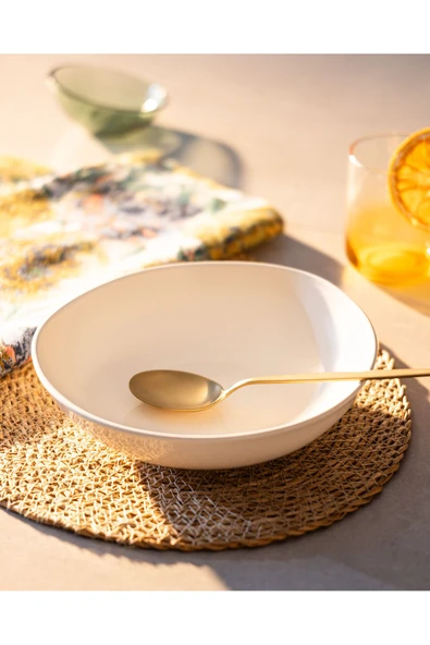 Souci Yemek Tabağı - Krem - 22 cm ürün görseli 1