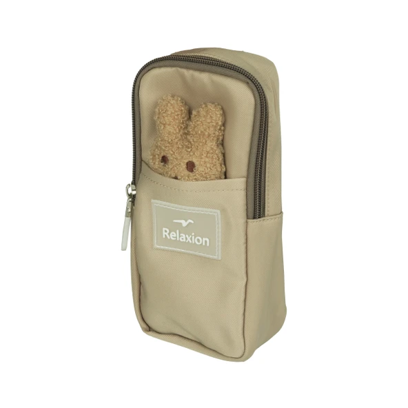 Relaxion Yeni Sezon Kalemlikli Kahve-Krem Premium Okul Sırt Çanta 1514 - 3