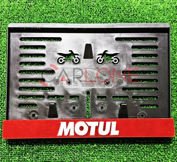 Motorsiklet Plakalık Motul Lazer Kesim 3D Kabartmalı Model Motor Plakalığı
