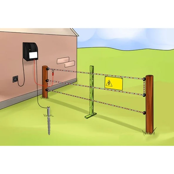 Pars Elektrikli Çit Yabani Hayvan Koruma Seti 1000 mt - Resim 4