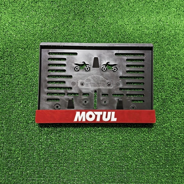Motorsiklet Plakalık Motul Lazer Kesim 3D Kabartmalı Model Motor Plakalığı