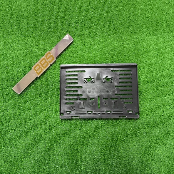 Motorsiklet Plakalık BBS Lazer Kesim 3D Kabartmalı Model Motor Plakalığı - 3