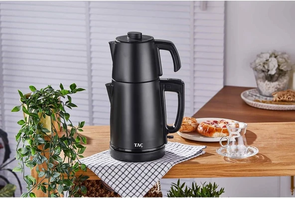 TAÇ KEYFİDEM ÇAY MAKİNASI MAT SİYAH ürün görseli