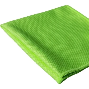 %100 MİCROFİBER BAKLAVA DESEN CAM BEZİ FISTIK YEŞİLİ 50X70 APM - 4