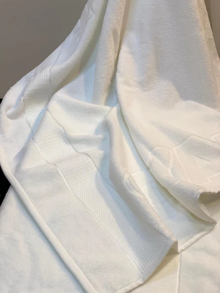 NİVEMESHOME BEYAZ 90X150 LOGOLU BANYO HAVLUSU - 4