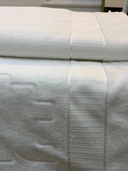 NİVEMESHOME BEYAZ 90X150 LOGOLU BANYO HAVLUSU - Resim 5