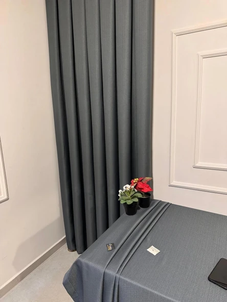 NİVEMESHOME KETEN TREND MASA ÖRTÜSÜ GRİ  APM - 3