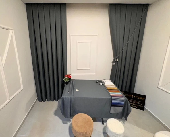 NİVEMESHOME KETEN TREND MASA ÖRTÜSÜ GRİ  APM - Resim 6